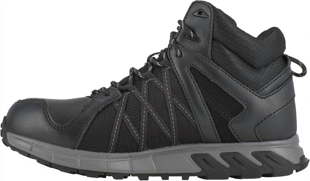 NEW REEBOK WORK men's alloy-toe trail grip athletic waterproof work boot in blac
